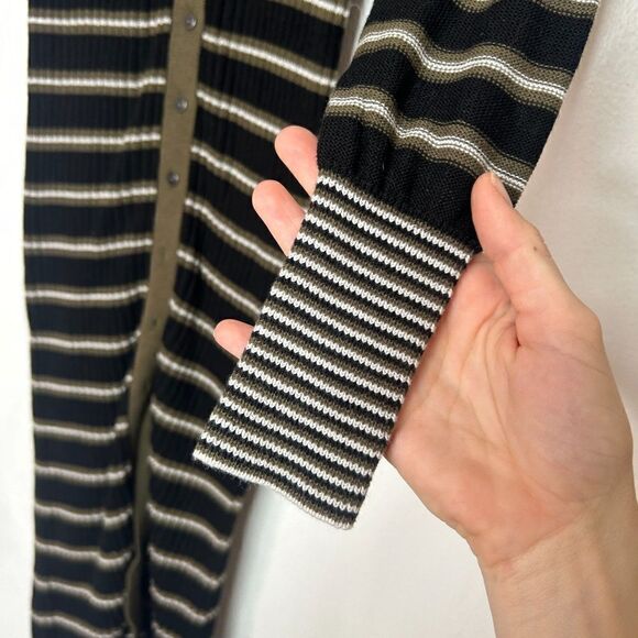 NEW Free People Vista Cardi Striped Midi Sweater Dress Button Front Size XS - Picture 8 of 11